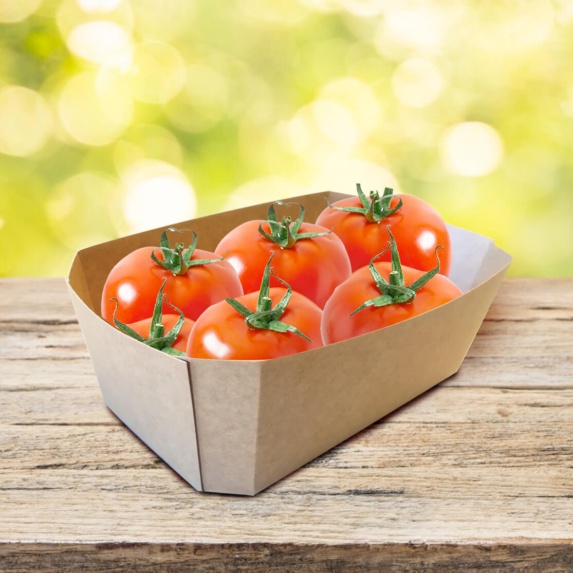 barquette 500g ouverte avec des tomates